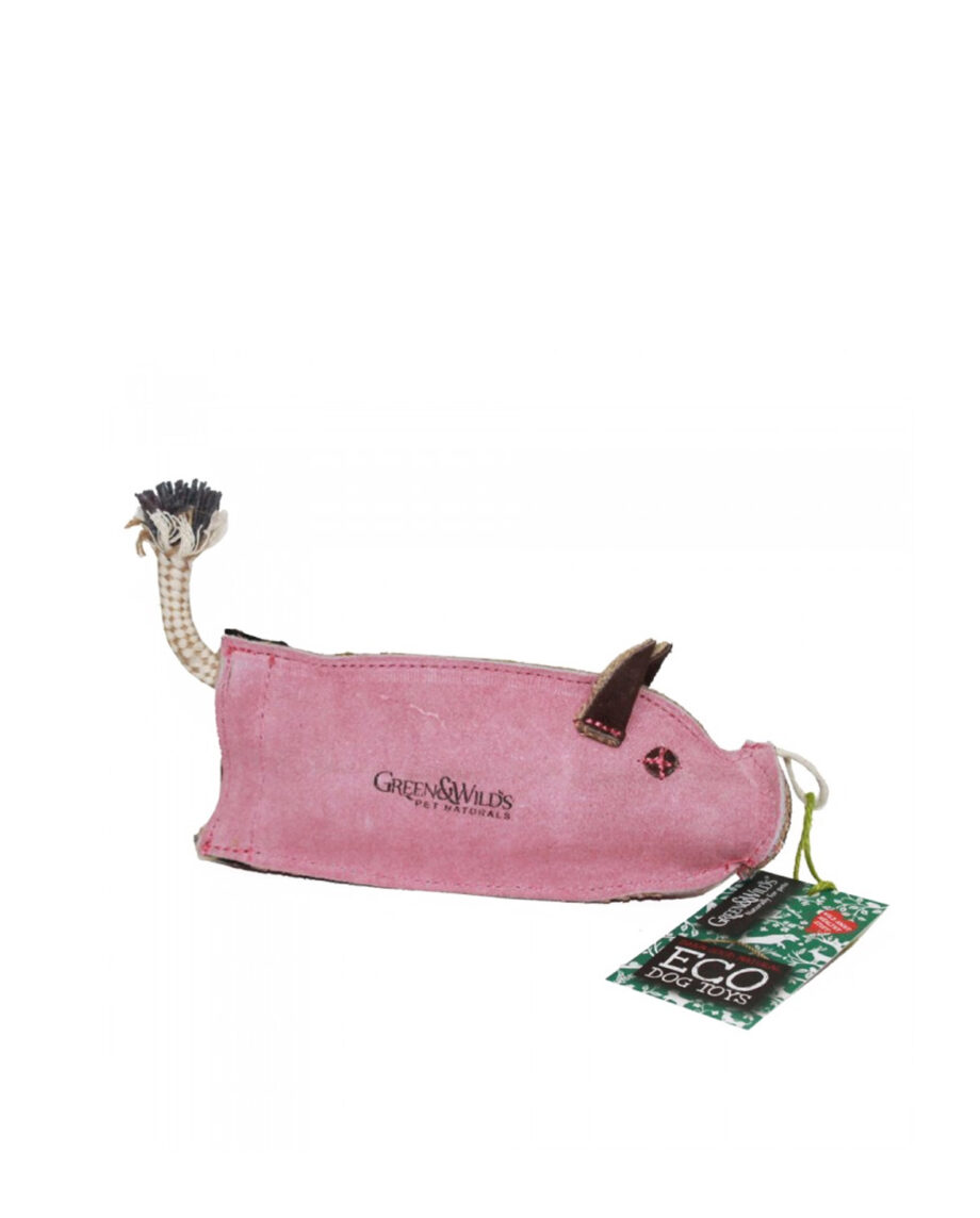 Grisen Peggy, ECO DOG TOY fra Green & Wilds via Pupenhagen